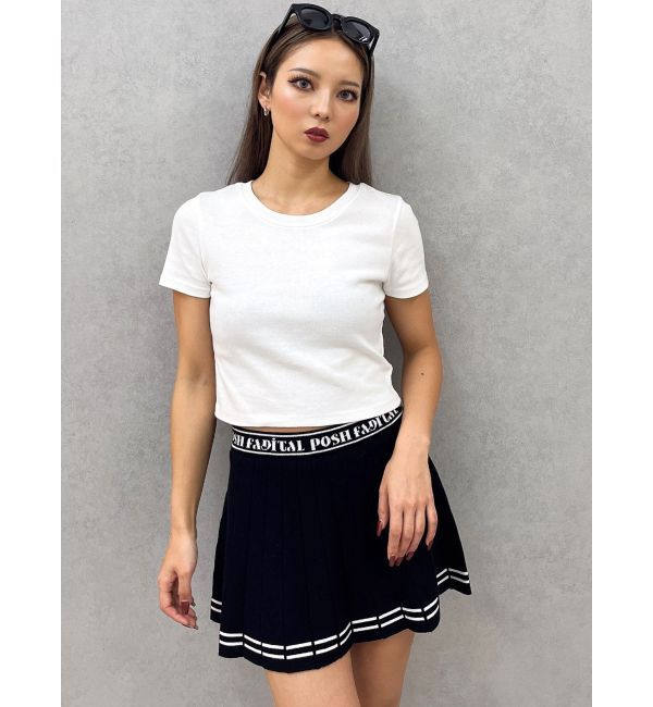 GYDA「GDニットLINEスカートライクショートパンツ」|スカート|