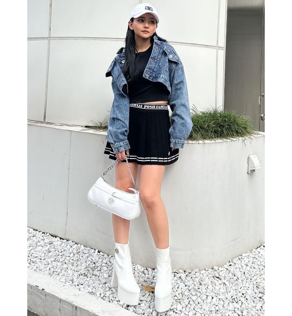 GYDA「GDニットLINEスカートライクショートパンツ」|スカート|