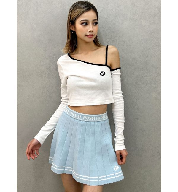 GYDA「GDニットLINEスカートライクショートパンツ」|スカート|