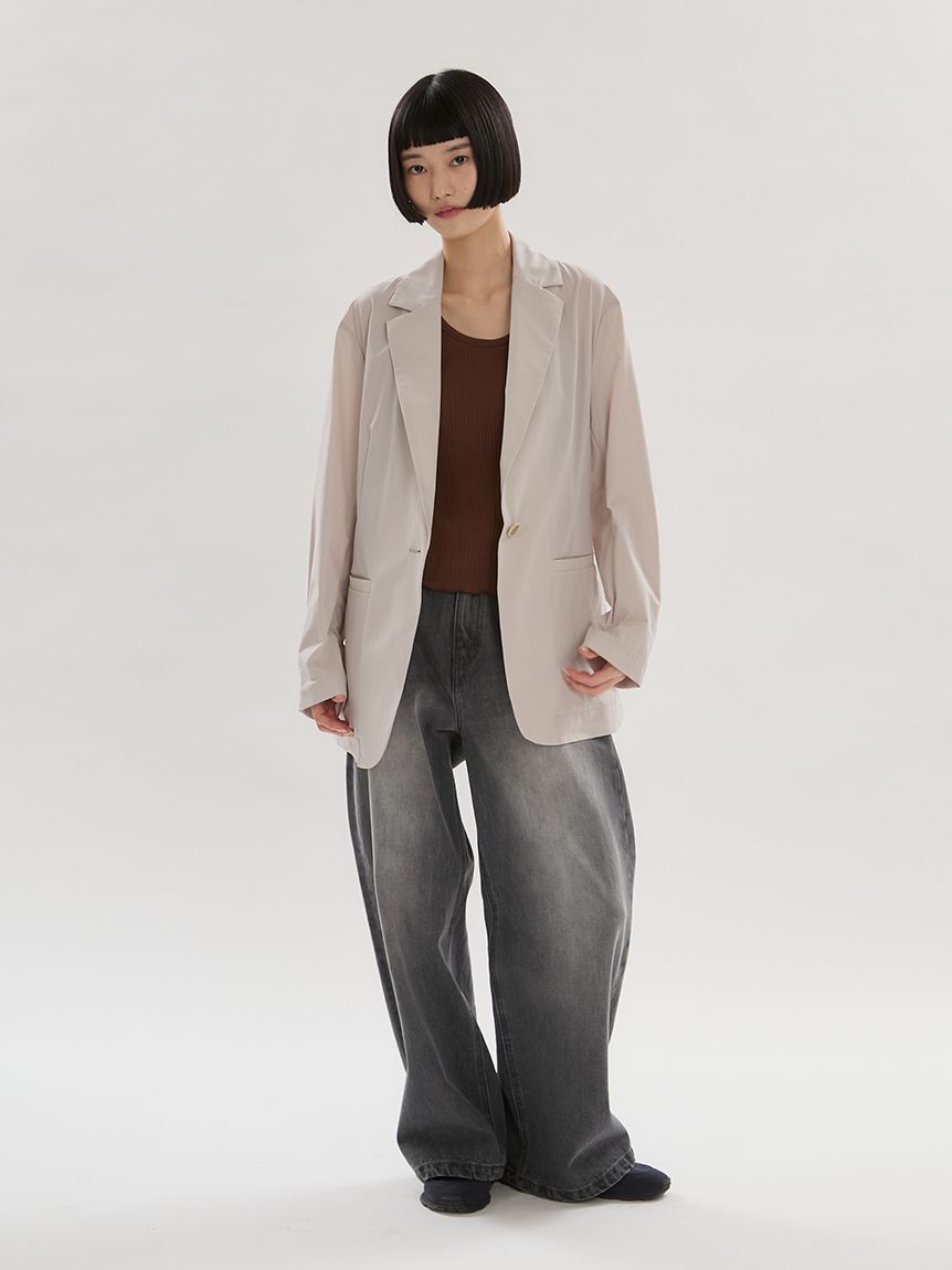 emmi atelier「【Movique】パッカブルジャケット/撥水/UVカット/接触冷感」|アウトドア|