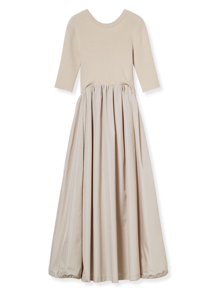 emmi atelier「ニットドッキングタフタワンピース」|ワンピース|GBEG