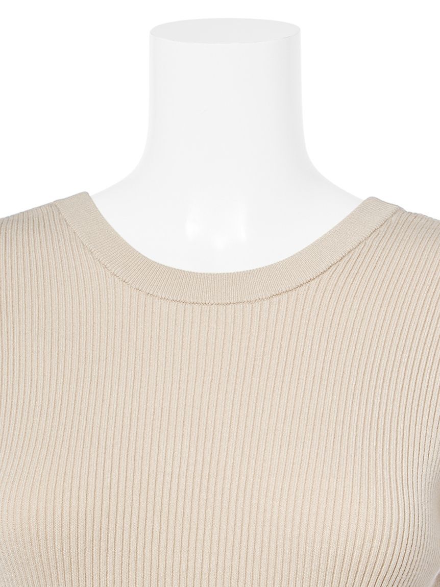 emmi atelier「ニットドッキングタフタワンピース」|ワンピース|