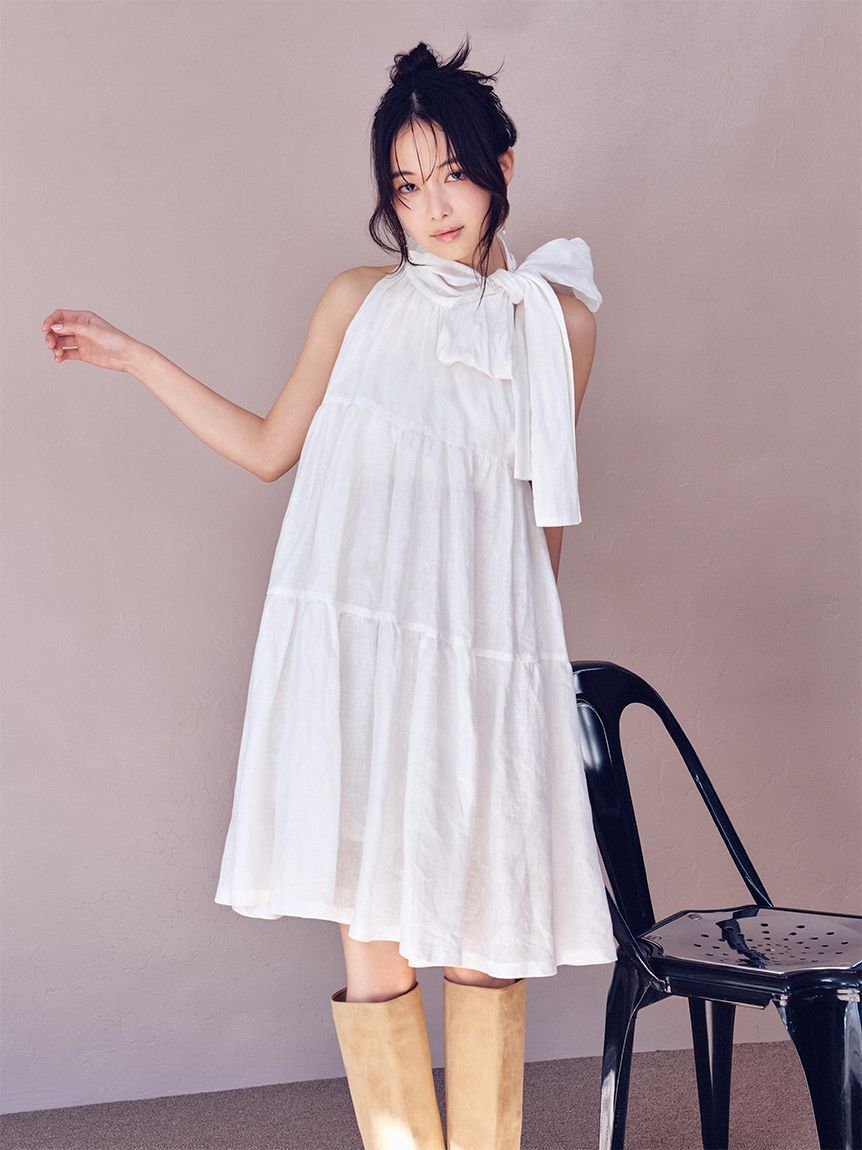 FURFUR「ボウタイアメスリワンピース」|ワンピース|