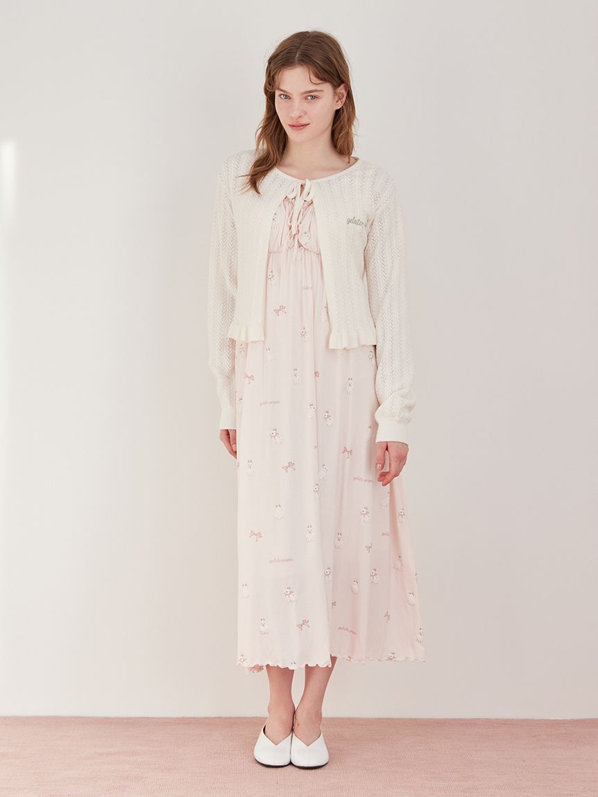 gelato pique「ラビット柄カップインワンピース」|ルームウェア|