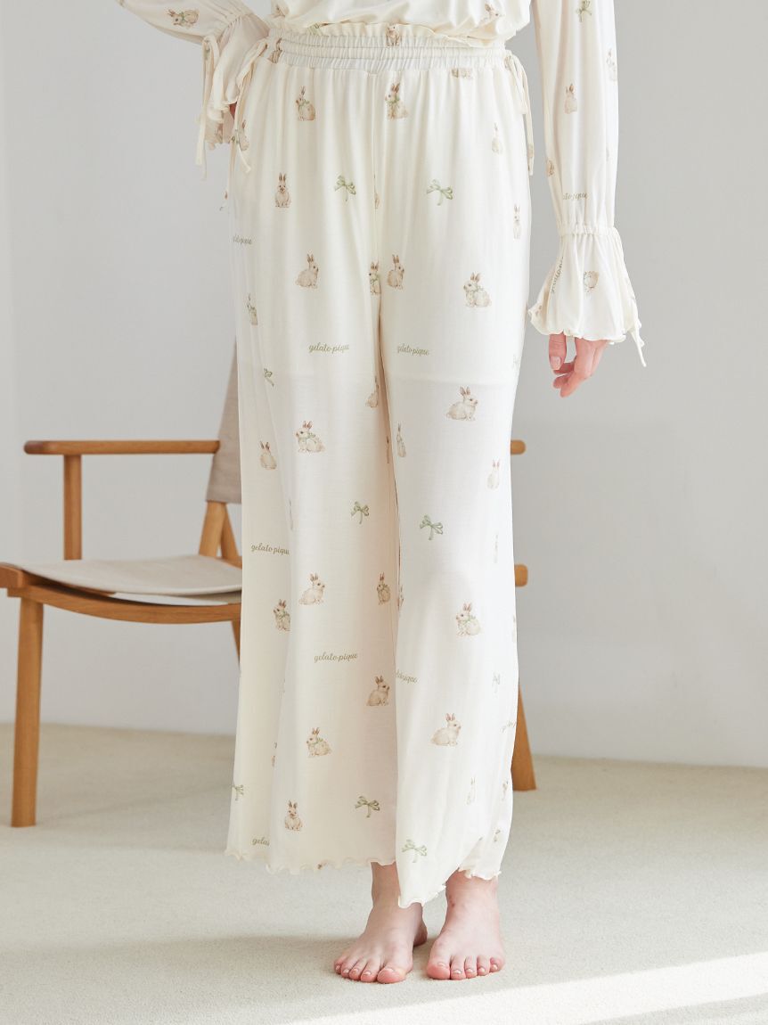 gelato pique「ラビット柄ロングパンツ」|ルームウェア|
