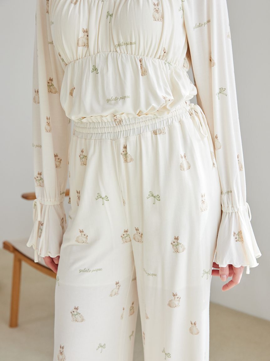 gelato pique「ラビット柄ロングパンツ」|ルームウェア|
