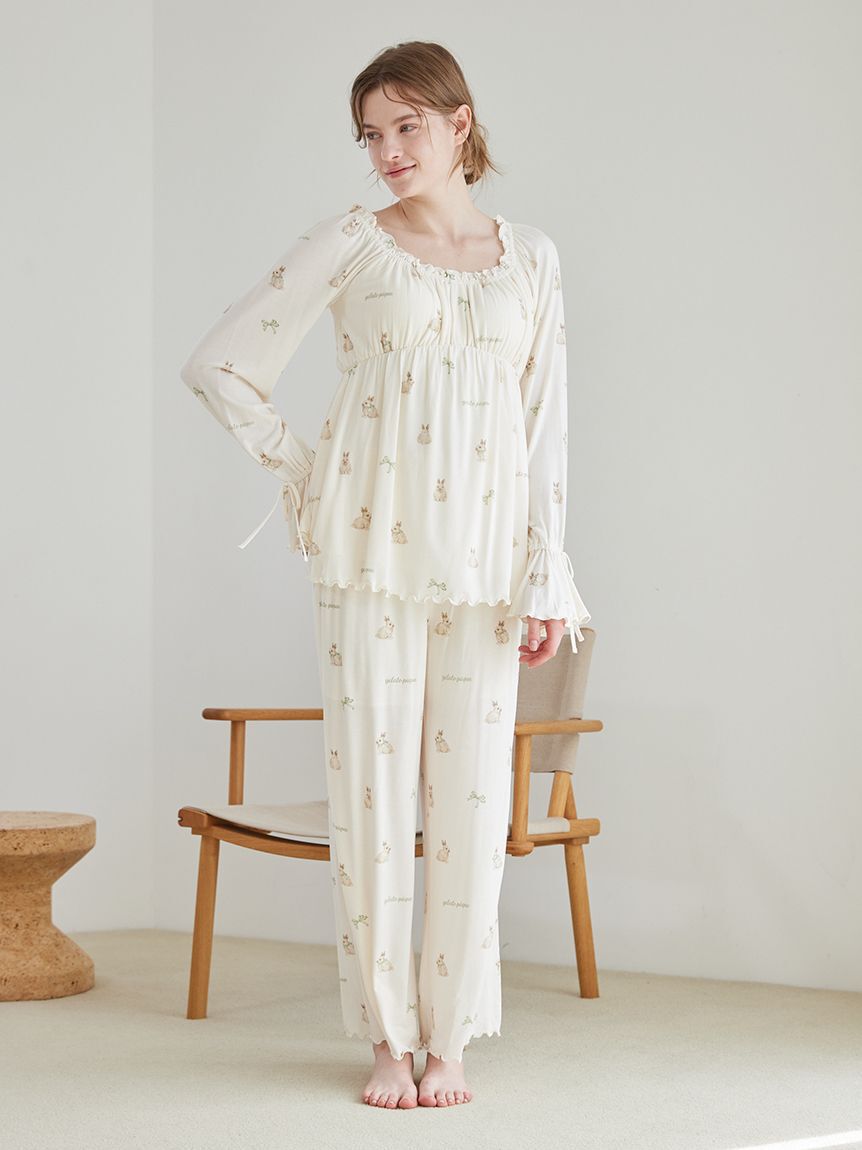 gelato pique「ラビット柄カップインプルオーバー」|ルームウェア|