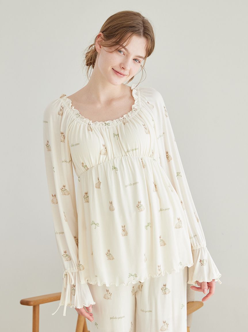 gelato pique「ラビット柄カップインプルオーバー」|ルームウェア|