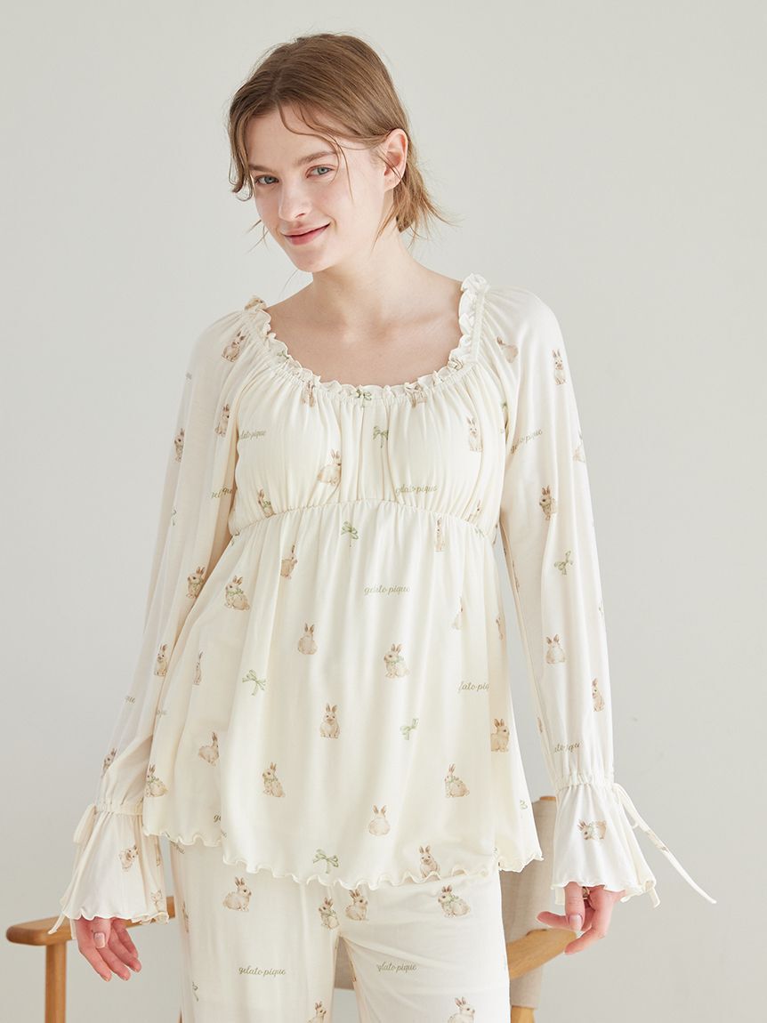 gelato pique「ラビット柄カップインプルオーバー」|ルームウェア|