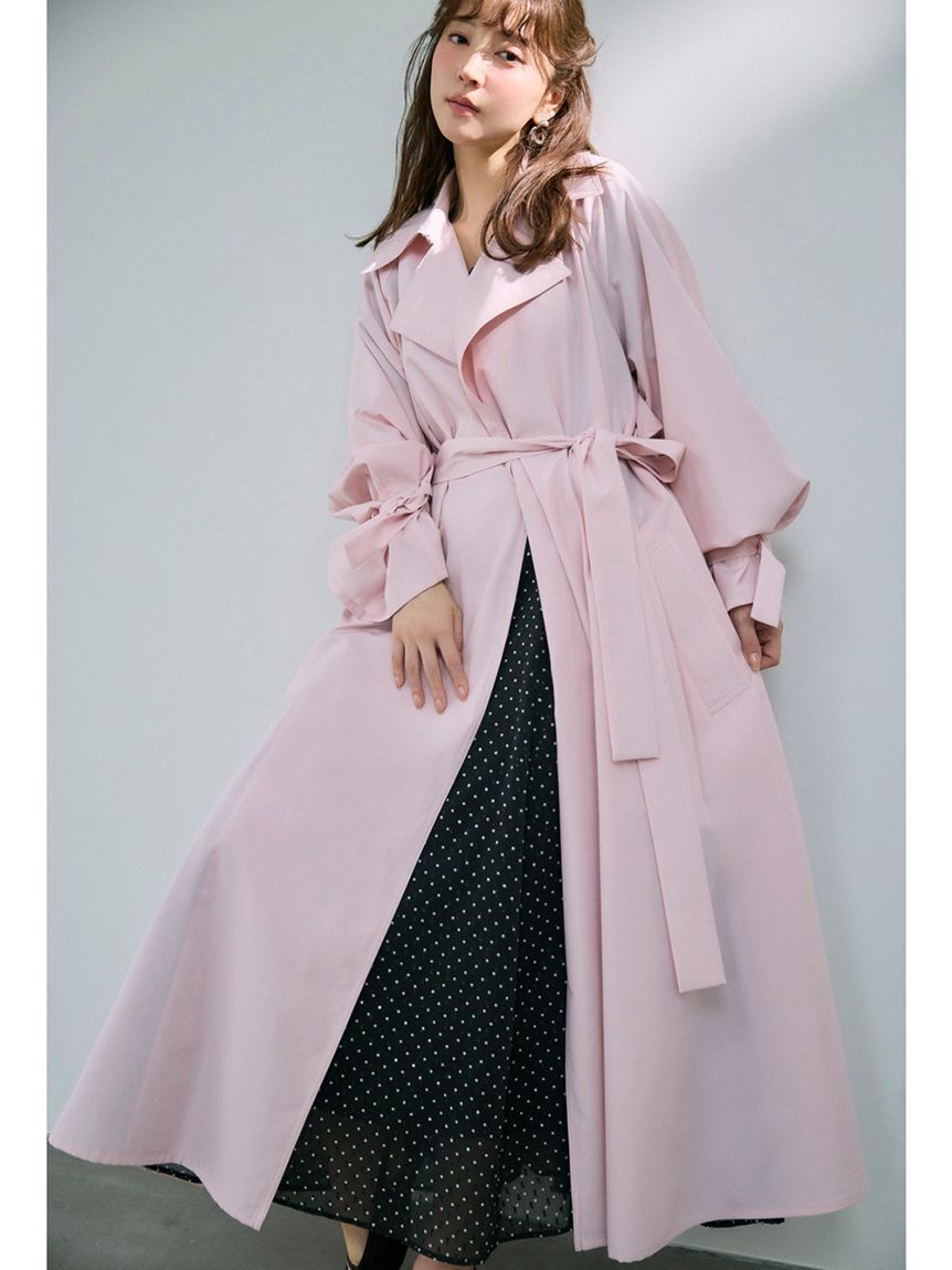 FRAY I.D「ライトフレアーロングトレンチコート／UVカット・接触冷感・撥水」|トレンチコート|PNK