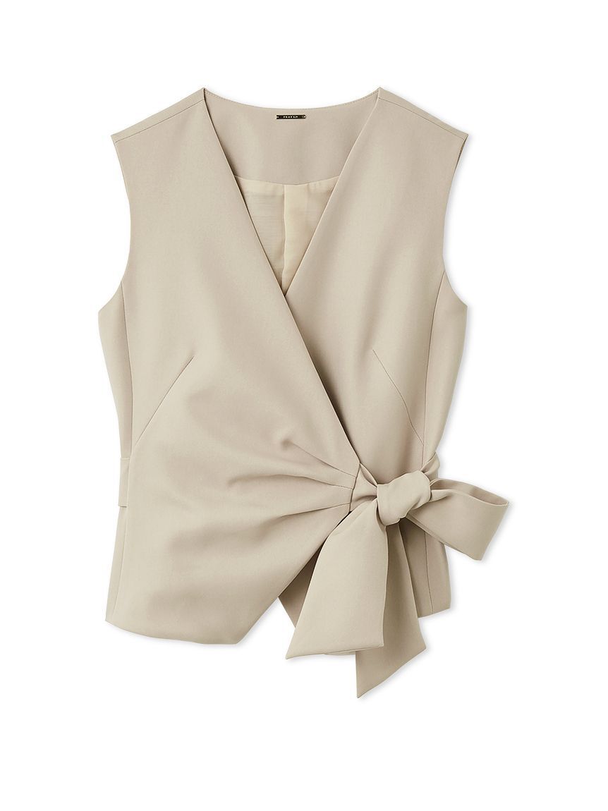 FRAY I.D「ノットデザインペプラムジレ」|ダウンベスト・ベスト|BEG