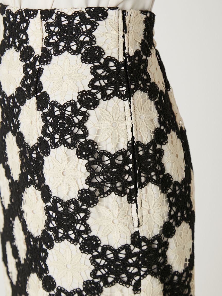 FRAY I.D「フラワータイルレースタイトスカート」|スカート|