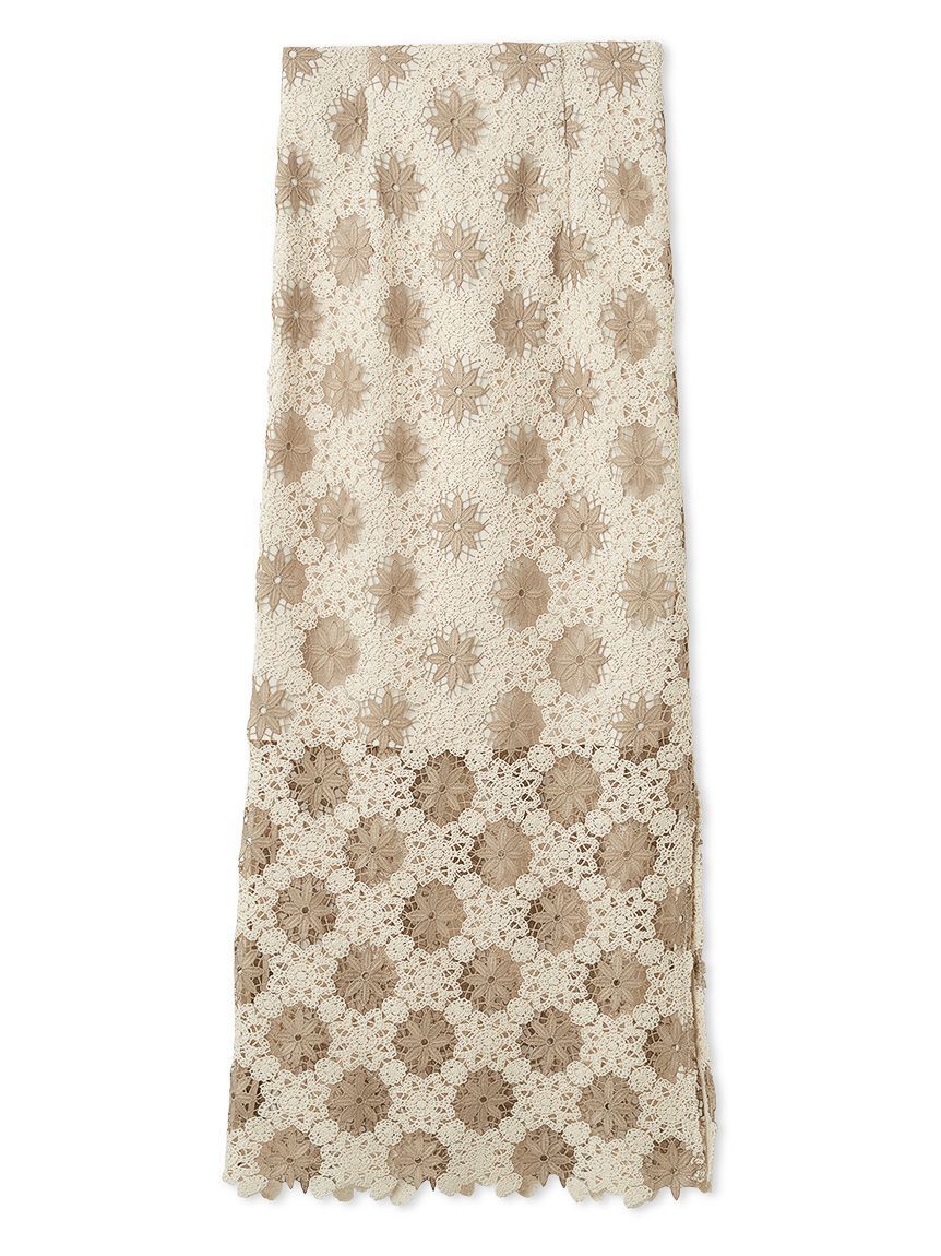 FRAY I.D「フラワータイルレースタイトスカート」|スカート|BEG