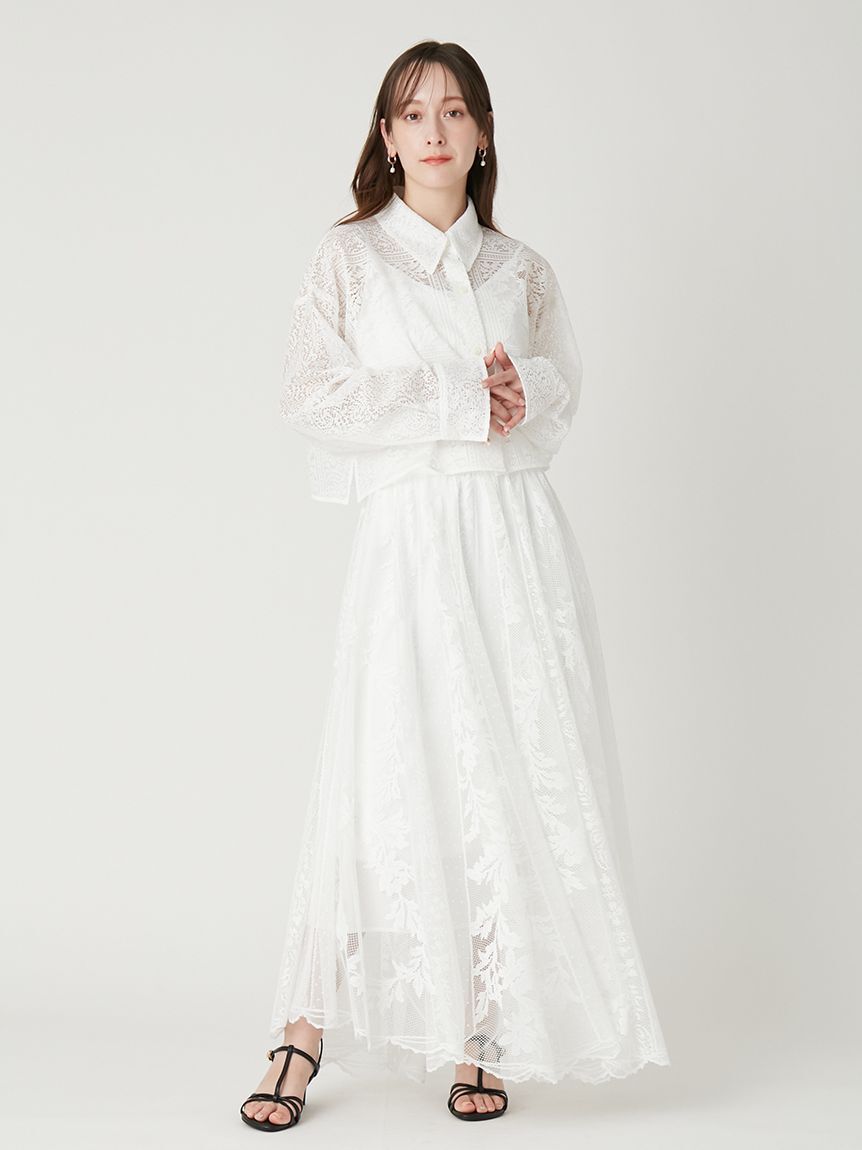 FRAY I.D「パネルレースマキシサーキュラースカート」|スカート|