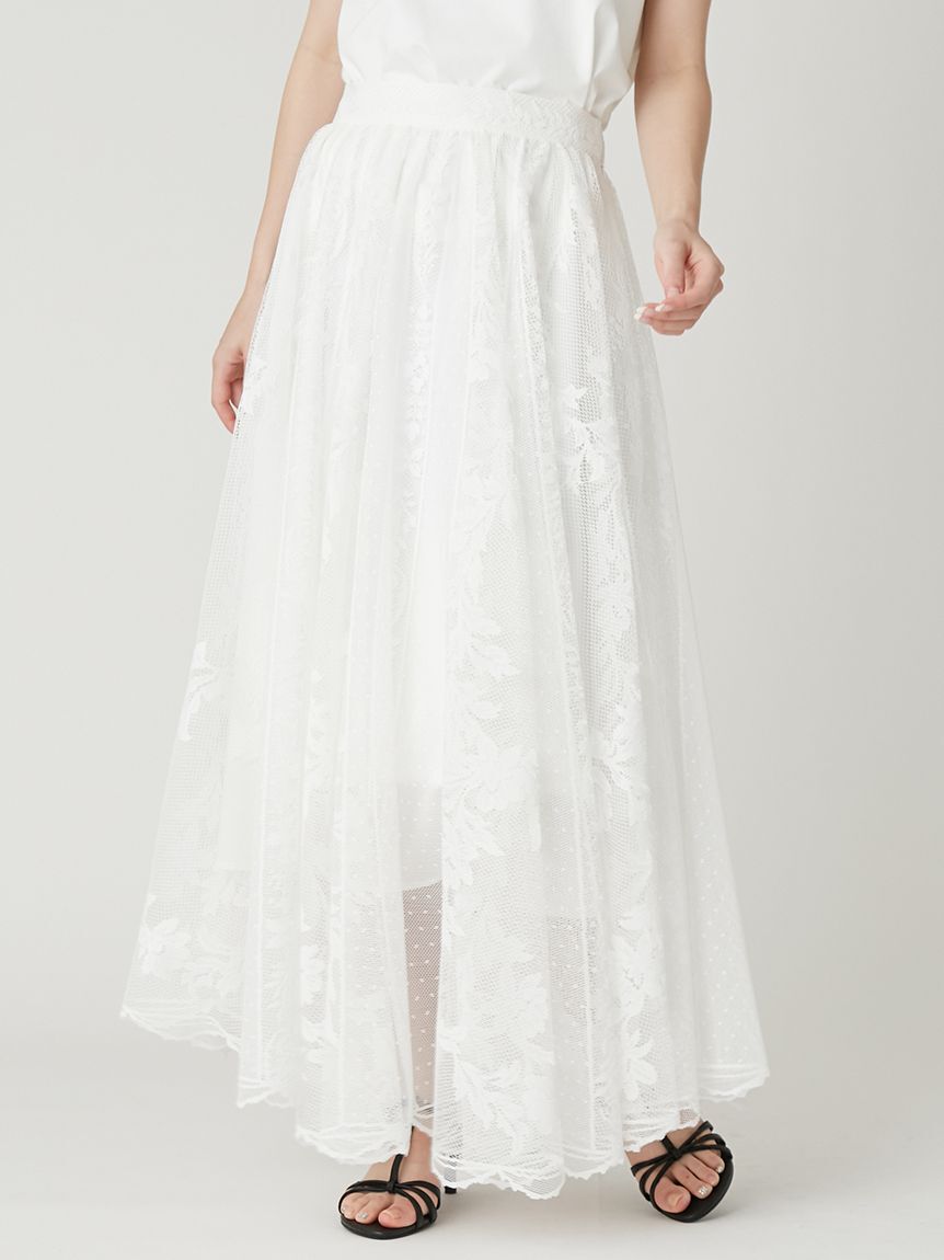 FRAY I.D「パネルレースマキシサーキュラースカート」|スカート|