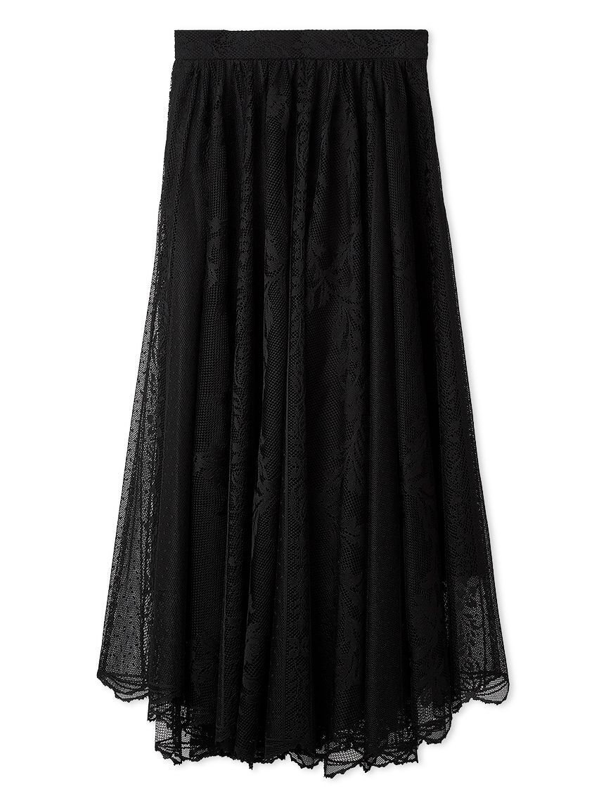 FRAY I.D「パネルレースマキシサーキュラースカート」|スカート|BLK