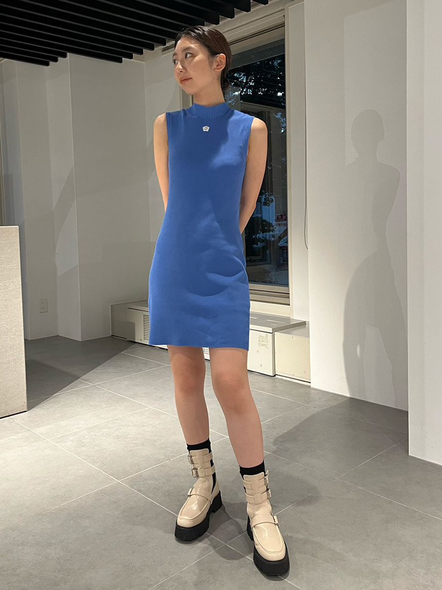 LILY BROWN「【WEB・一部店舗限定】【LILY BROWN&times;MARY QUANT】デイジー刺繍ニットワンピース」|ワンピース|