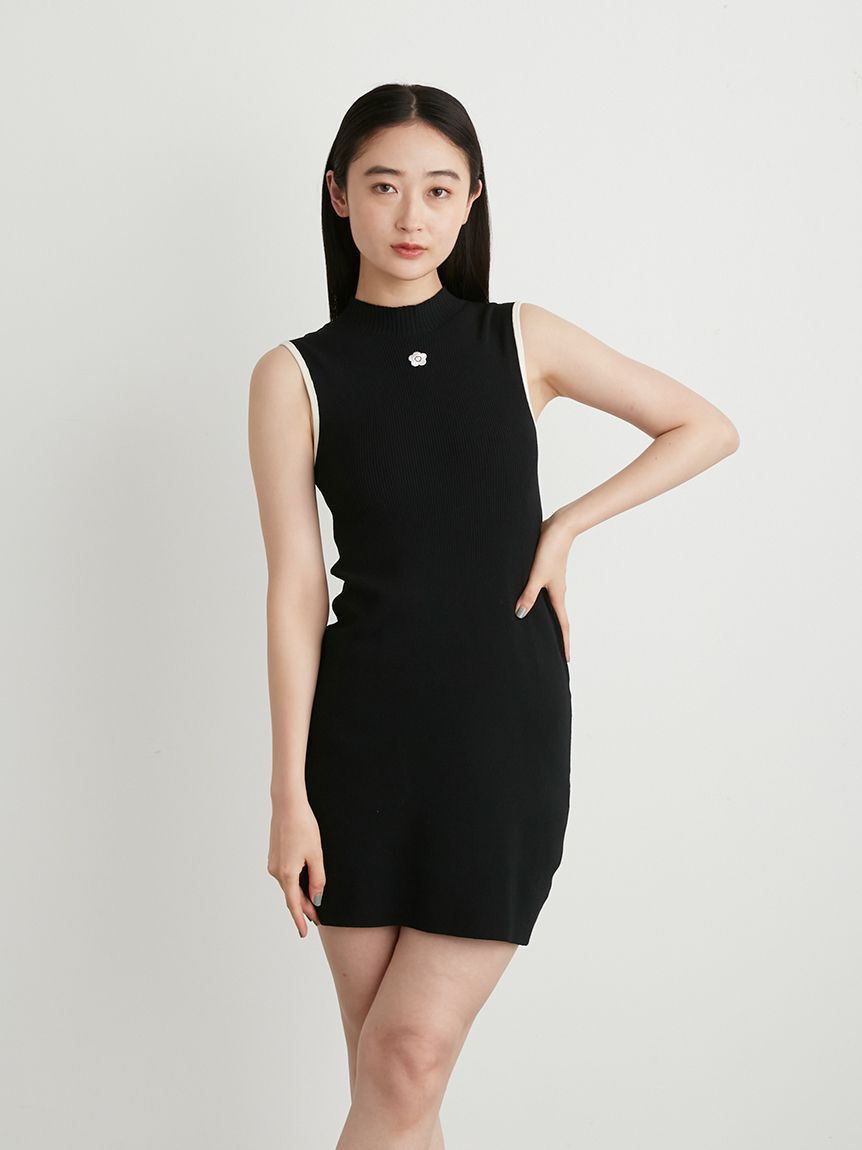 LILY BROWN「【WEB・一部店舗限定】【LILY BROWN&times;MARY QUANT】デイジー刺繍ニットワンピース」|ワンピース|