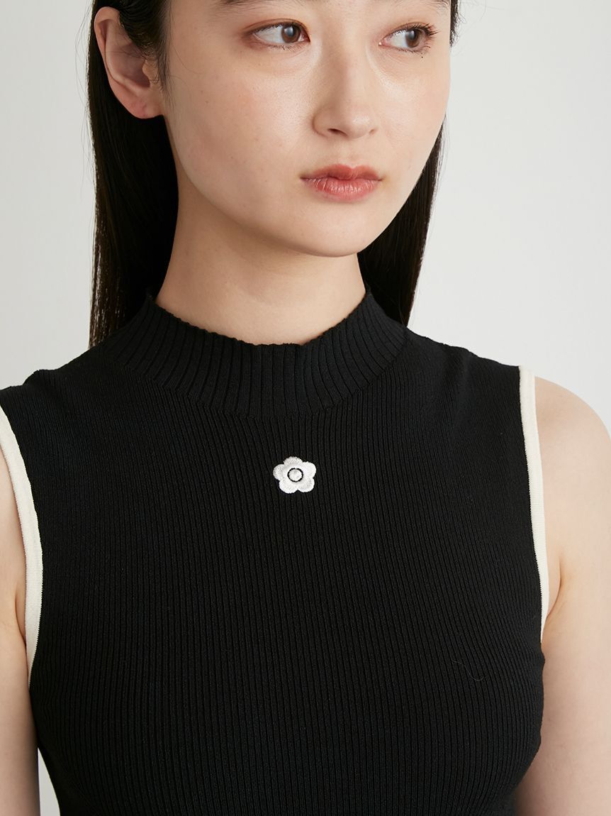 LILY BROWN「【WEB・一部店舗限定】【LILY BROWN&times;MARY QUANT】デイジー刺繍ニットワンピース」|ワンピース|