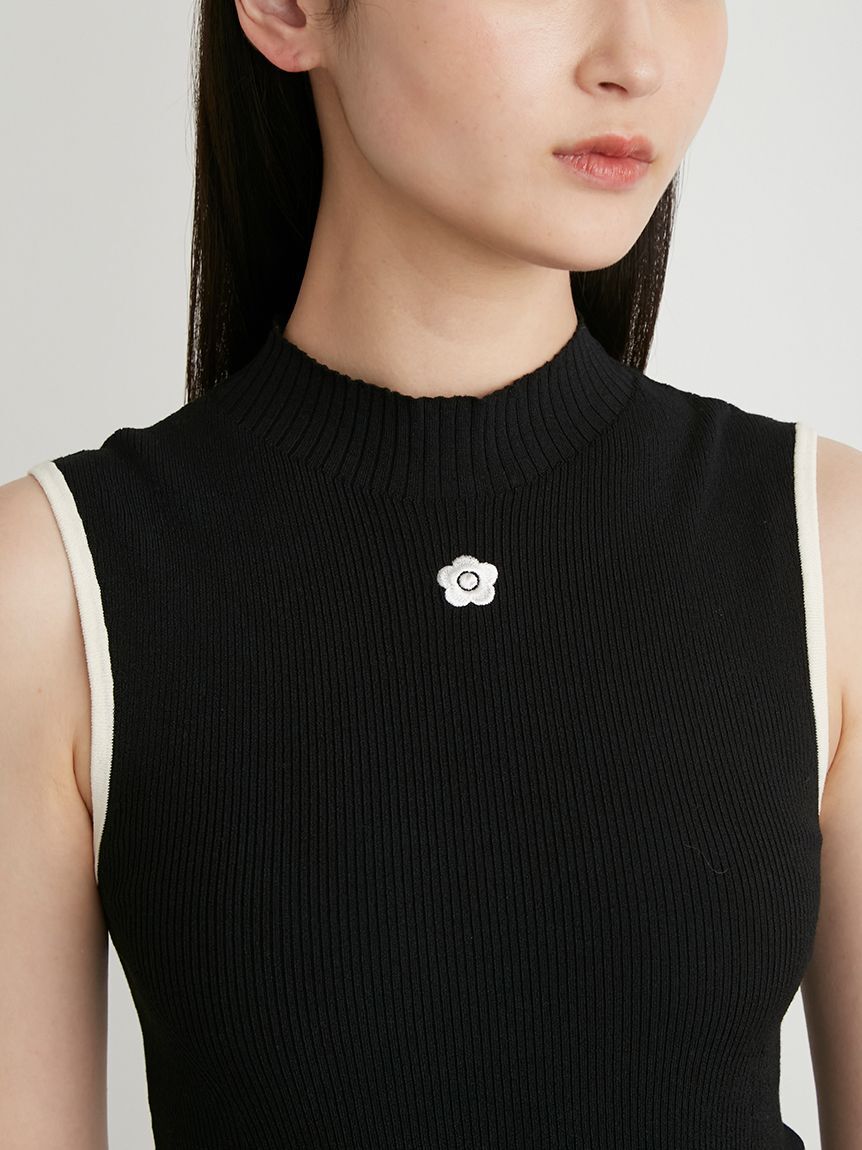 LILY BROWN「【WEB・一部店舗限定】【LILY BROWN&times;MARY QUANT】デイジー刺繍ニットワンピース」|ワンピース|