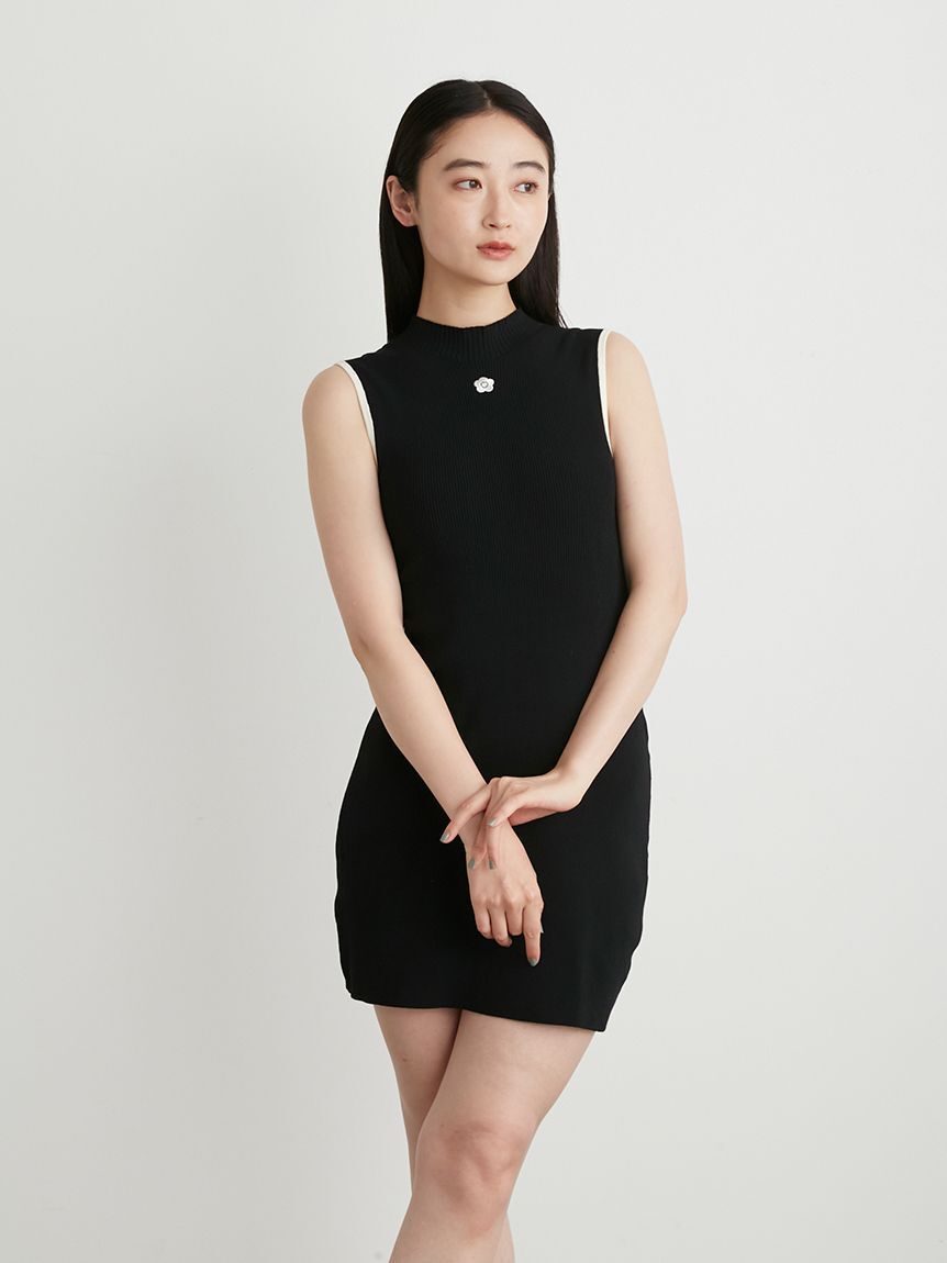 LILY BROWN「【WEB・一部店舗限定】【LILY BROWN&times;MARY QUANT】デイジー刺繍ニットワンピース」|ワンピース|