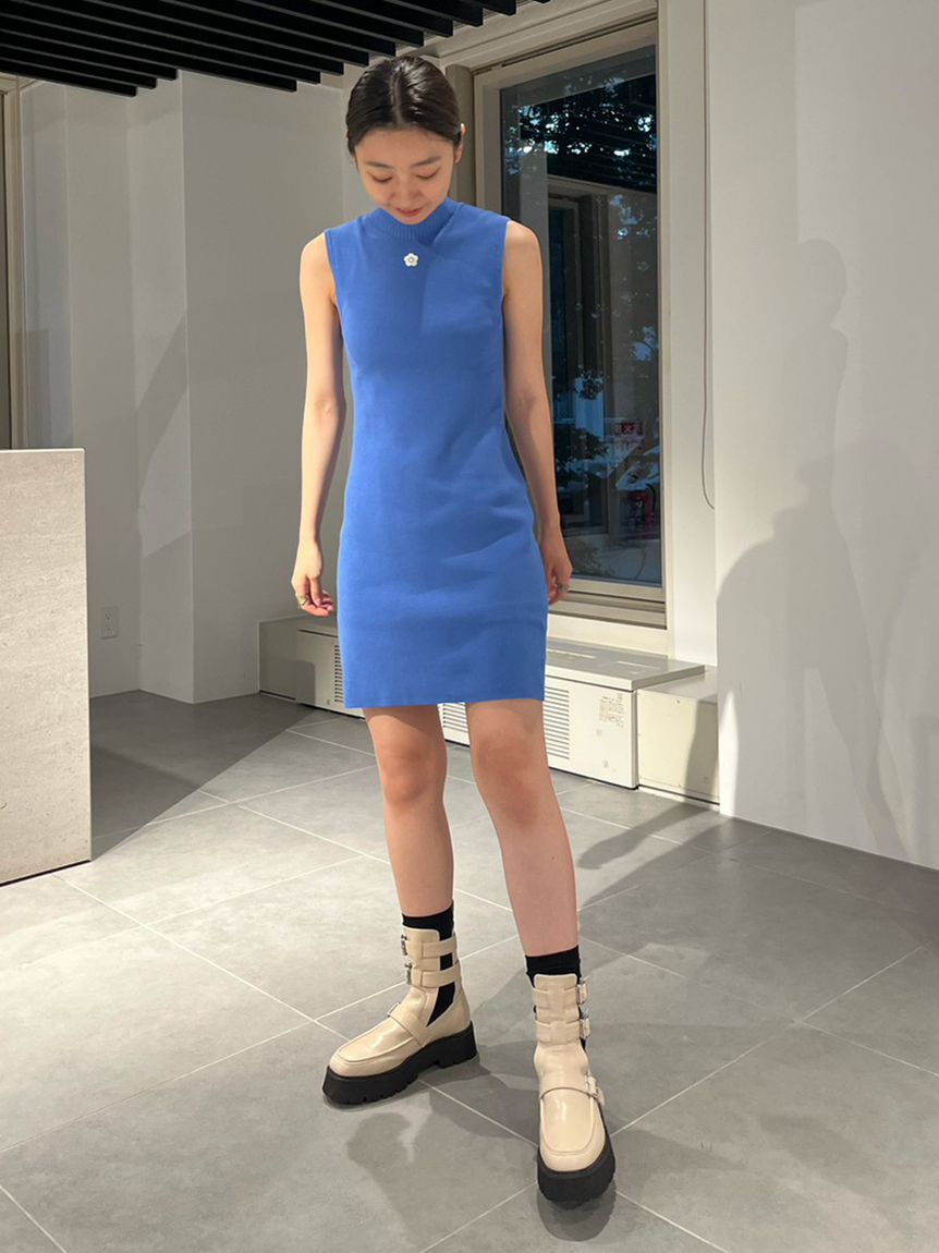 LILY BROWN「【WEB・一部店舗限定】【LILY BROWN&times;MARY QUANT】デイジー刺繍ニットワンピース」|ワンピース|