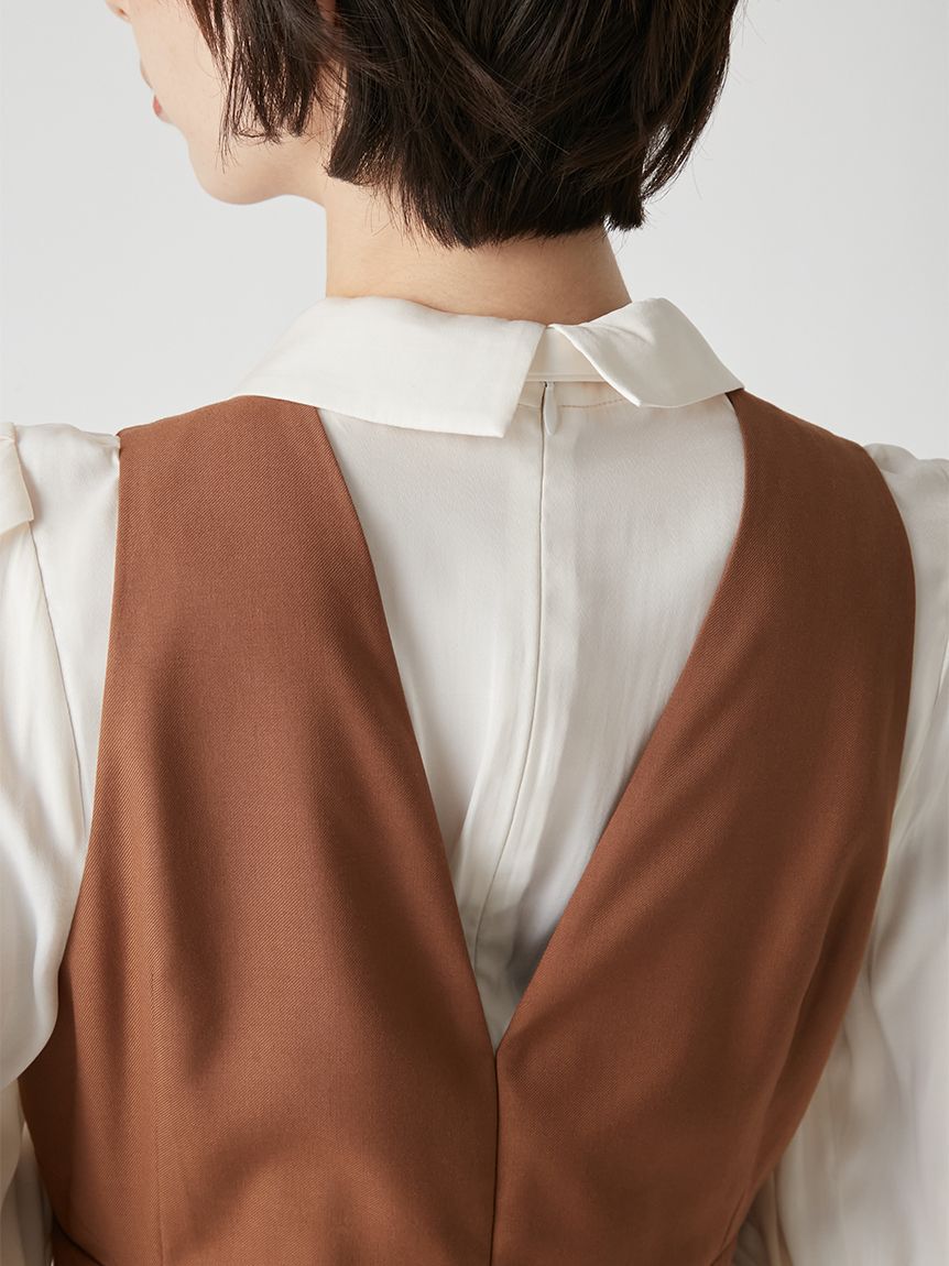 LILY BROWN「シャツドッキングミニワンピース」|ワンピース|