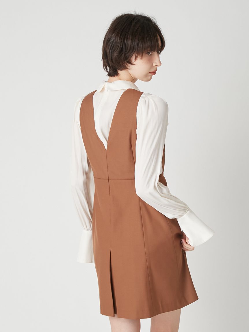 LILY BROWN「シャツドッキングミニワンピース」|ワンピース|