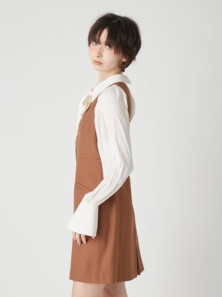 LILY BROWN「シャツドッキングミニワンピース」|ワンピース|