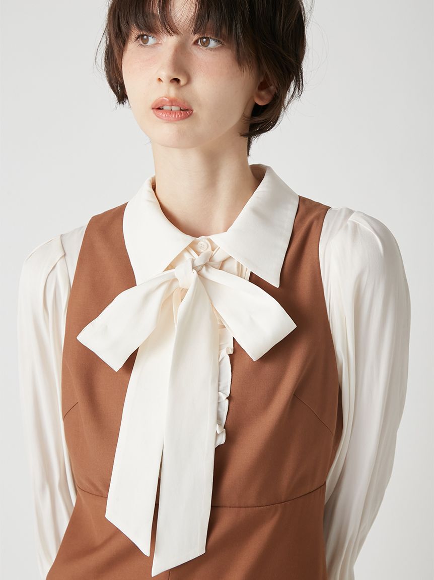 LILY BROWN「シャツドッキングミニワンピース」|ワンピース|