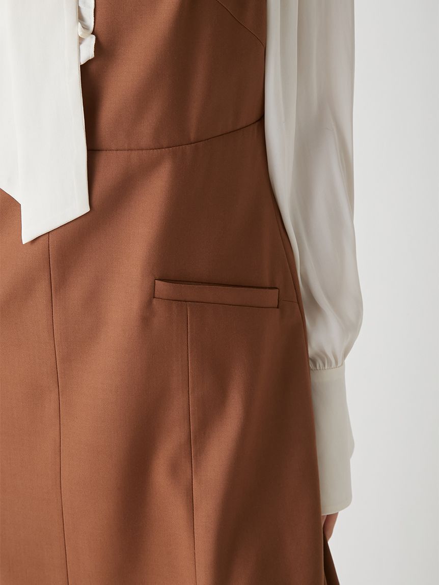 LILY BROWN「シャツドッキングミニワンピース」|ワンピース|