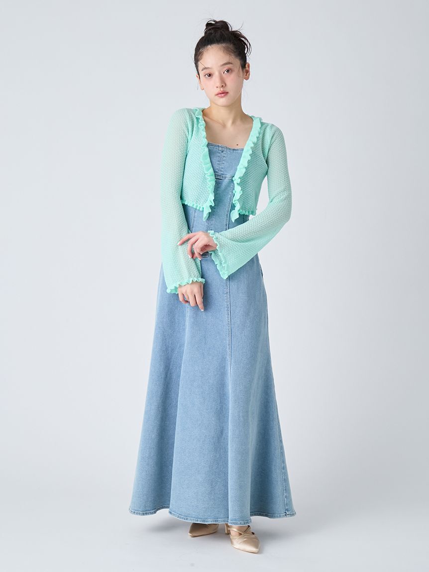 LILY BROWN「フリルニットカーディガン」|カーディガン|