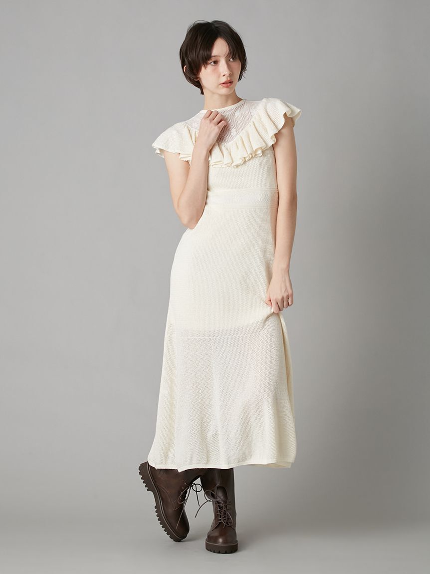 LILY BROWN「クロシェレーシーニットワンピース」|ワンピース|OWHT