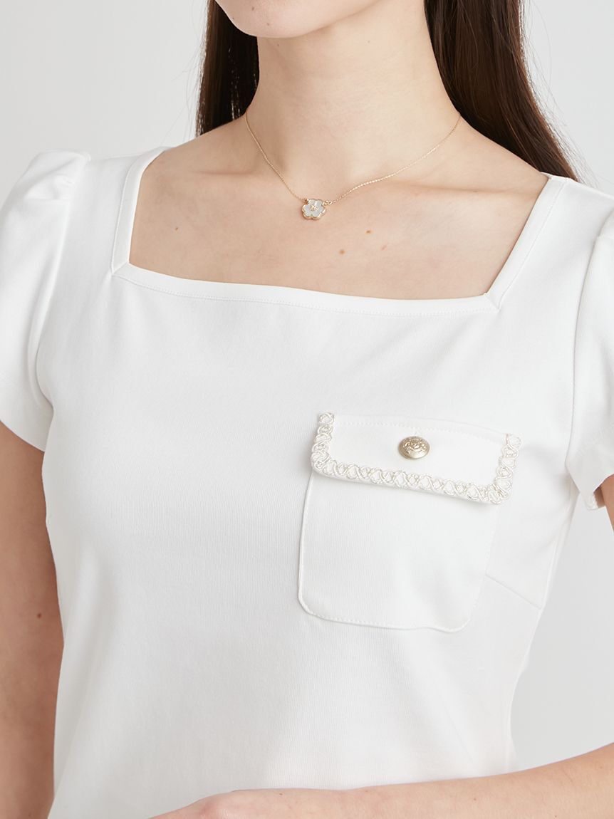 CELFORD「【洗える】トリムポケットTシャツ」|Tシャツ・カットソー|