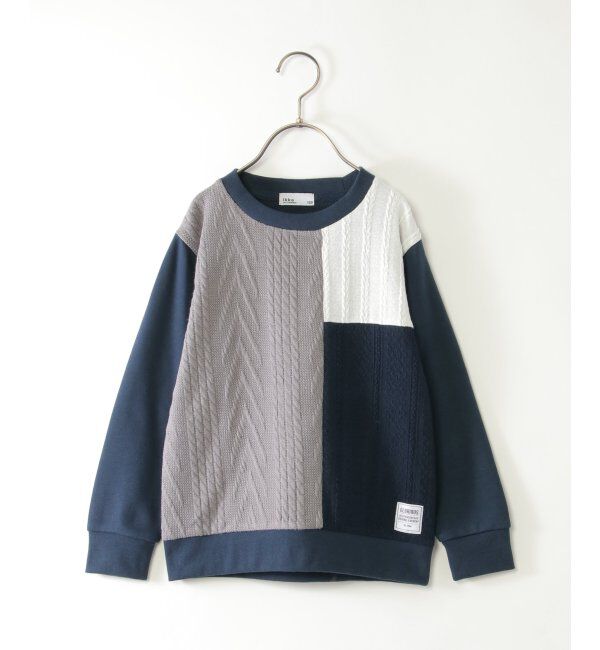 ikka kids「ニットソーブロックストレーナー（120~160cm）」|Tシャツ・カットソー|