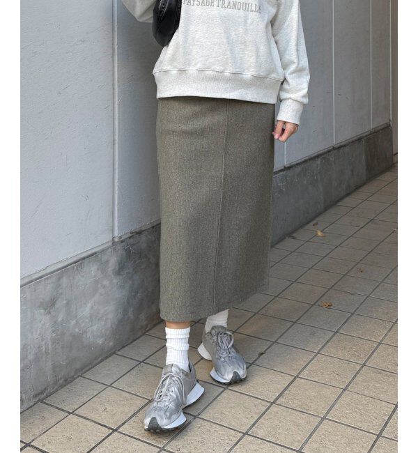 Lbc with Life「ジャージメルトンＩラインスカート」|スカート|