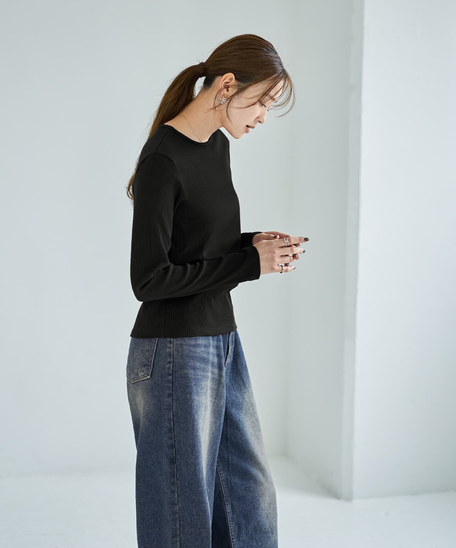 STYLE DELI「敏感肌対策◆中に着るコットンカットソートップス」|Tシャツ・カットソー|