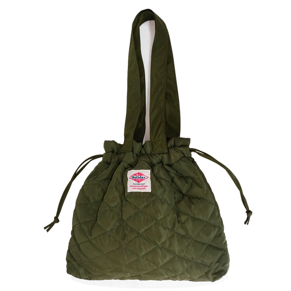 BACKYARD FAMILY「巾着 ショルダー バッグ 通販 レディース メンズ トートバッグ a4 布 キルティング おしゃれ」|トートバッグ|グリーン1