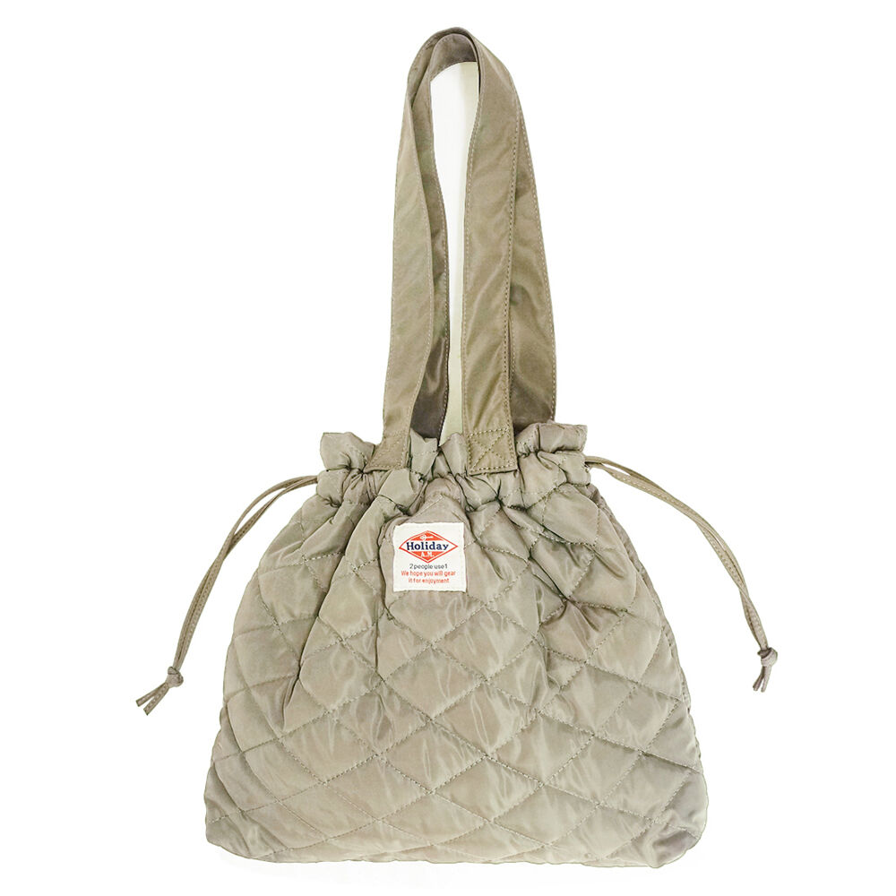 BACKYARD FAMILY「巾着 ショルダー バッグ 通販 レディース メンズ トートバッグ a4 布 キルティング おしゃれ」|トートバッグ|グレー1