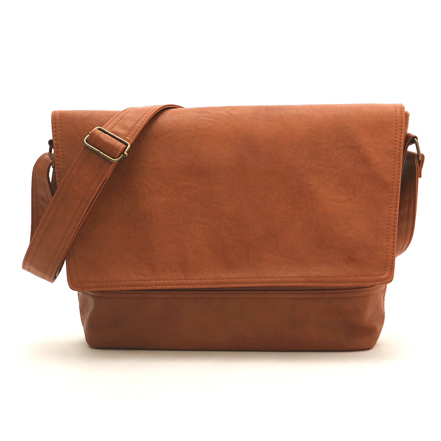 BACKYARD FAMILY「ショルダーバッグ メンズ 斜めがけ かっこいい レディース A4 革 通学 通勤 旅行 合皮 軽量」|ショルダー・メッセンジャー|ブラウン1