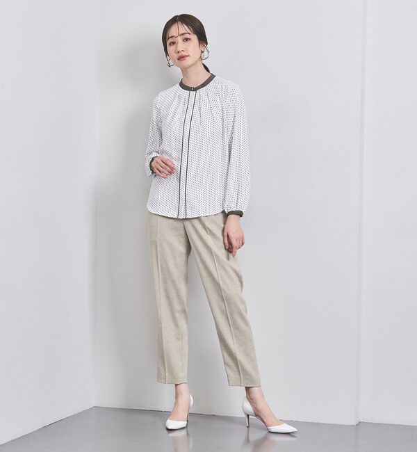 UNITED ARROWS「バイカラー パイピング ブラウス」|シャツ・ブラウス|