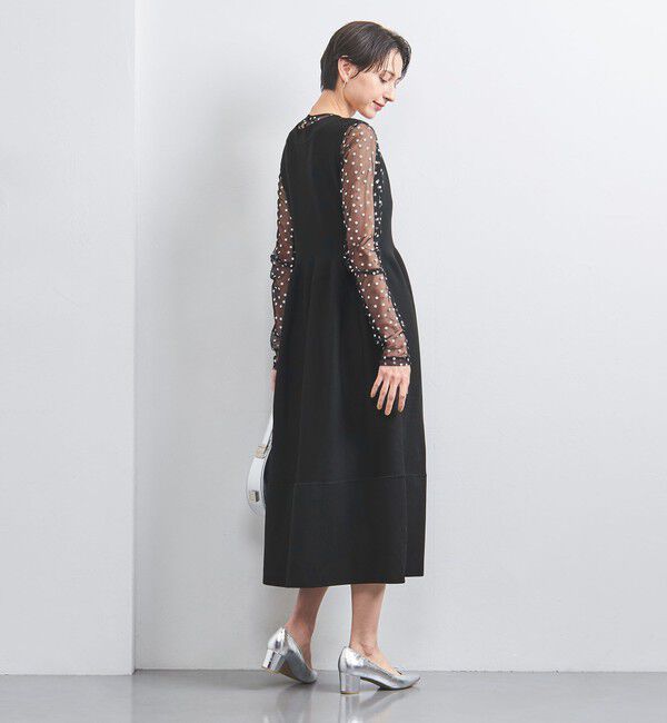 UNITED ARROWS「 コサージュ ニット ワンピース」|ワンピース|