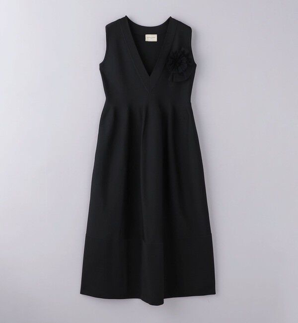 UNITED ARROWS「 コサージュ ニット ワンピース」|ワンピース|