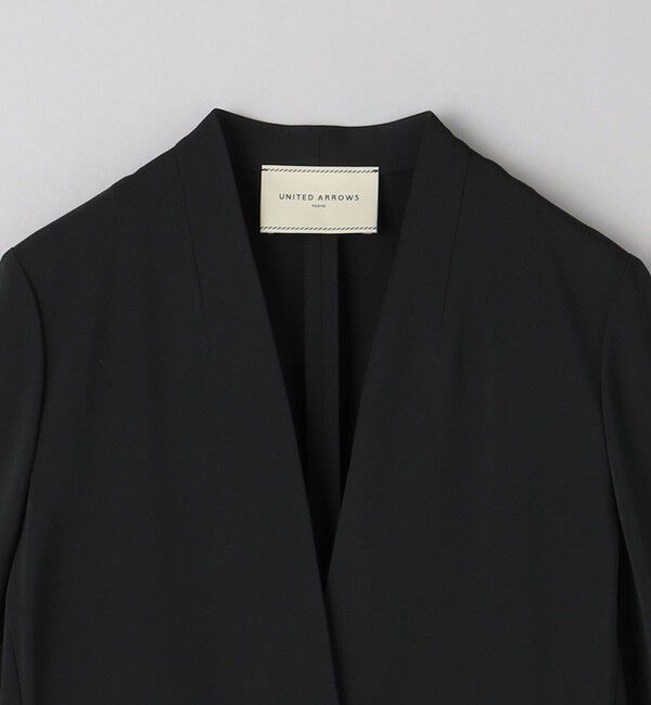 UNITED ARROWS「FEEL CLEAN Vノーカラー ジャケット」|ノーカラージャケット|