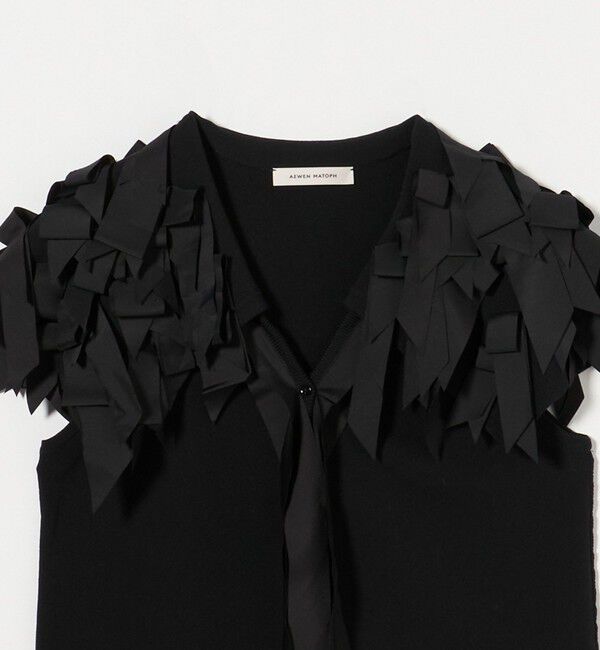 AEWEN MATOPH「＜AEWEN MATOPH＞リボンテープ ノースリーブ ニット」|ニット・セーター|