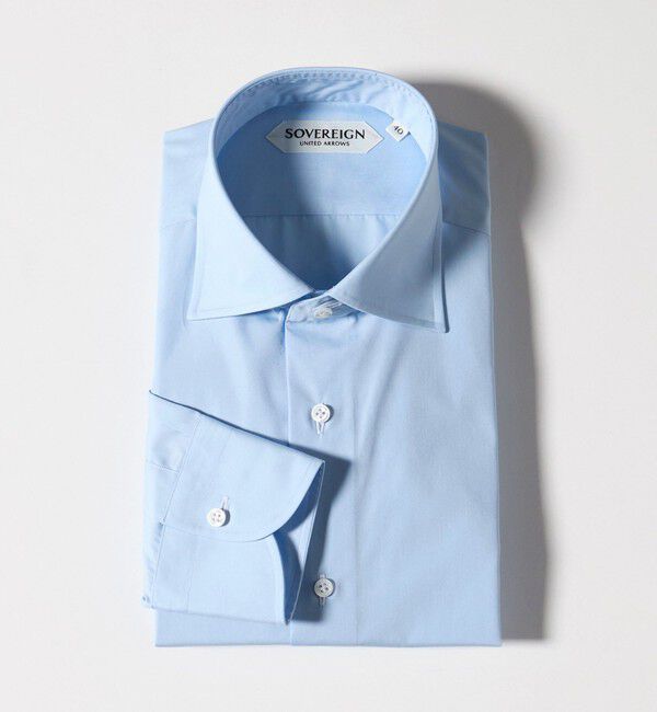 UNITED ARROWS「＜SOVEREIGN＞ALUMO ブロードクロス ハンドライン ワイドカラー シャツ」|シャツ・ブラウス|LT.BLUE