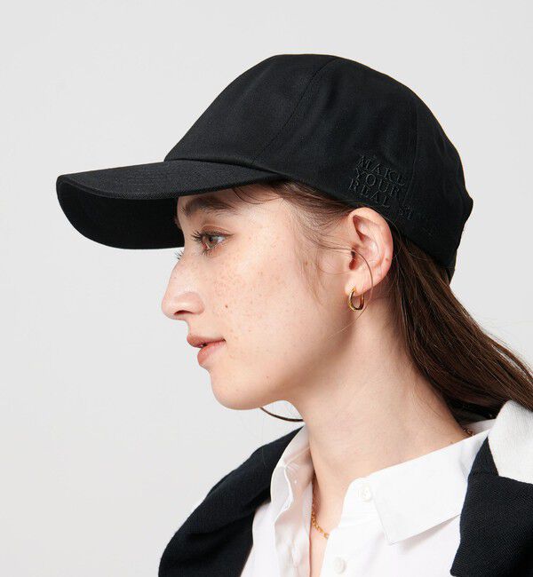 UNITED ARROWS「エンブロイダリー キャップ」|キャップ・キャスケット|BLACK