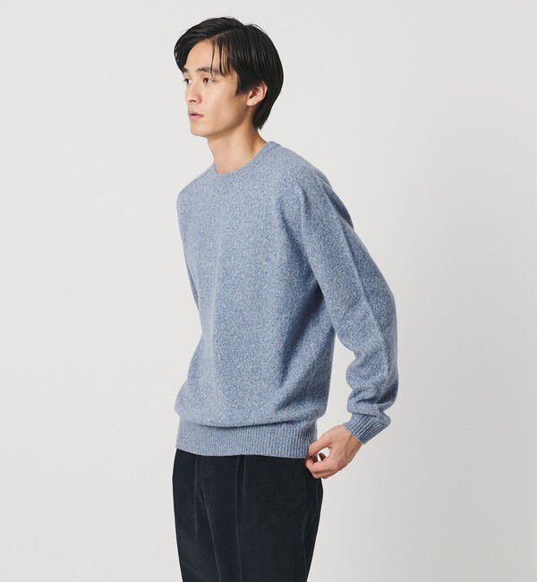 UNITED ARROWS「ウール カシミヤ ミドルゲージ クルーネック ニット」|ニット・セーター|