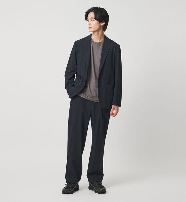 UNITED ARROWS「ウェザーコンフォート 2プリーツ バルーン テーパード イージーパンツ 撥水 ストレッチ」|スラックス|