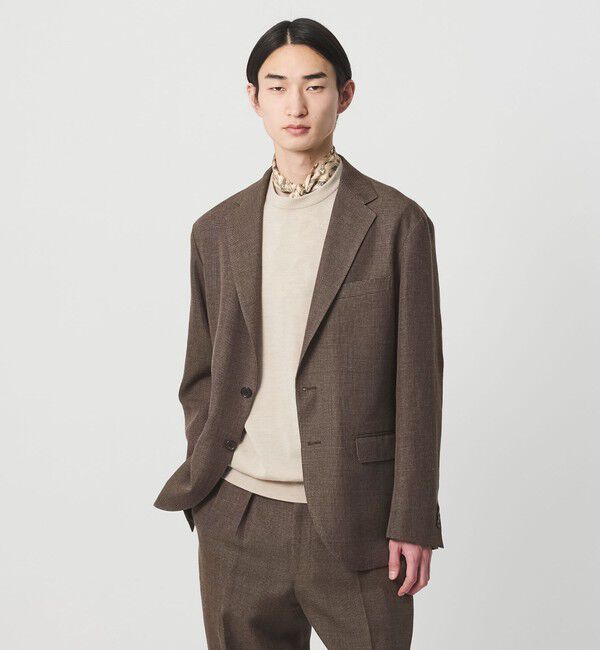 UNITED ARROWS「＜SOVEREIGN＞ピンヘッド ２ボタン テーラードジャケット RELAX MODEL」|スーツ|DK.BROWN